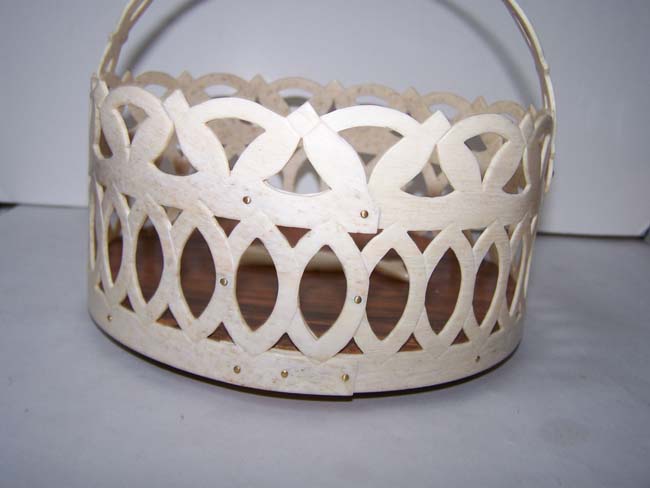 A Contemporary Whalebone "Whalers Basket" by noted Cape Cod artist Ken Campbell — image 3